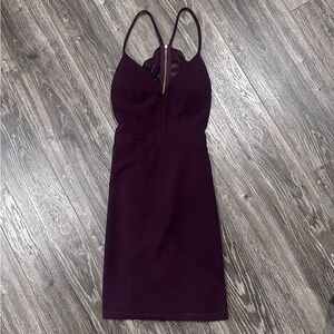 Woman's Dark Purple Dress